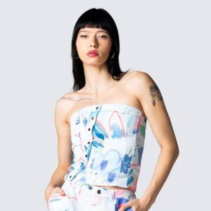 Finesse Dominic Doodle Print Top